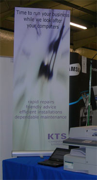 KTS Computers' stand at the Huntingdonshire Business Fair
